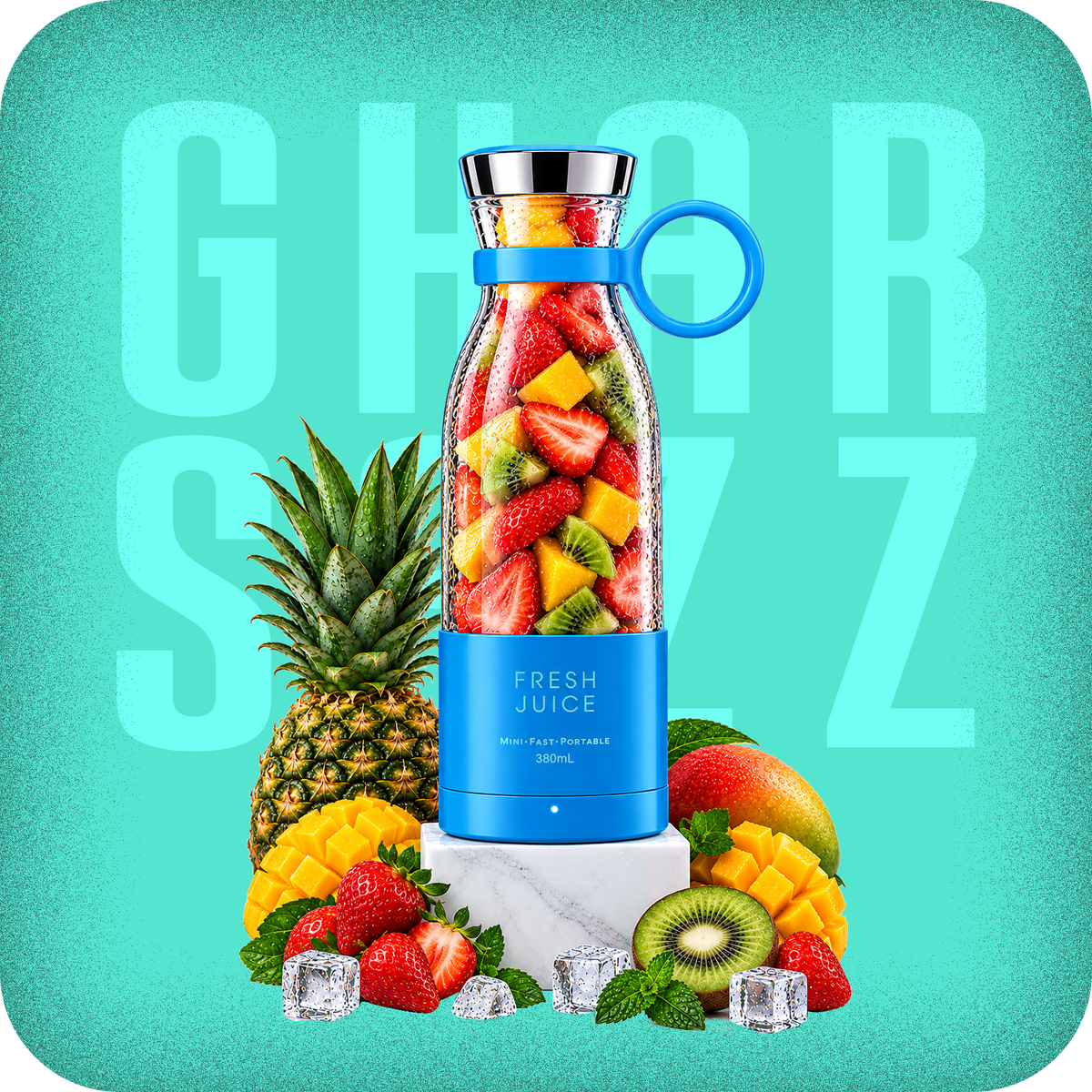 FreshBlend™ Portable Mini Blender – 350ml | BLUE COLOR