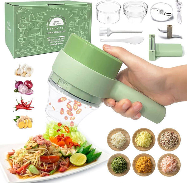 4 in 1 Handheld Electric Vegetable Cutter & Food Chopper